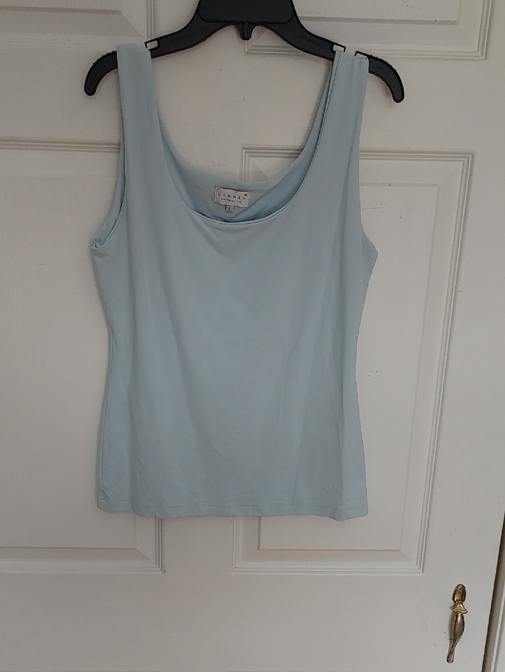 Henne Light Blue Scoop Neck Tank Top
